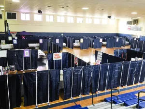 Portable Wall | 10 Pack | Dark Blue | Portable Room Divider | Privacy Screen | Room Divider for Education, Clinics, Biometric Screenings, Health Screenings and Travel | No Tools Required
