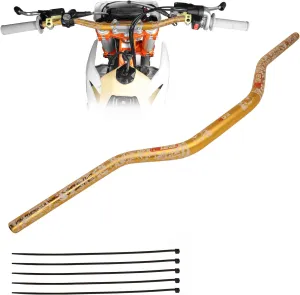 PRO CAKEN Universal 7/8" 22mm Handle Bar for CRF KLX KX LTR TRX SX SXF EXC XCW Motocross Pit Dirt Bike Scooter ATV Quad Bike Grizzly Hawk 250 Bicycles Gold