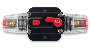 Pro Controll 60 AMP Trolling Motor Circuit Breaker – Marine Grade, Manual Reset, Overload & Short Circuit Protection – 12V/24V Compatible, Waterproof Design, Easy Installation