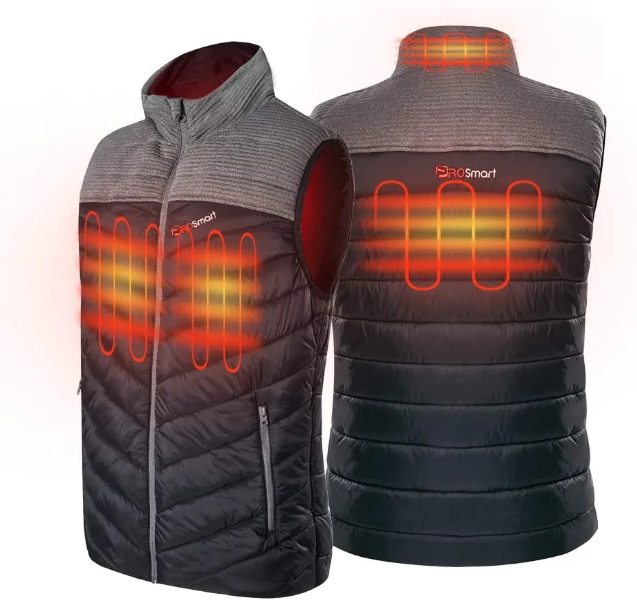 PROSmart Heated Vest Polar Fleece Lightweight Waistcoat with USB Battery Pack for Men and Women (Unisex)