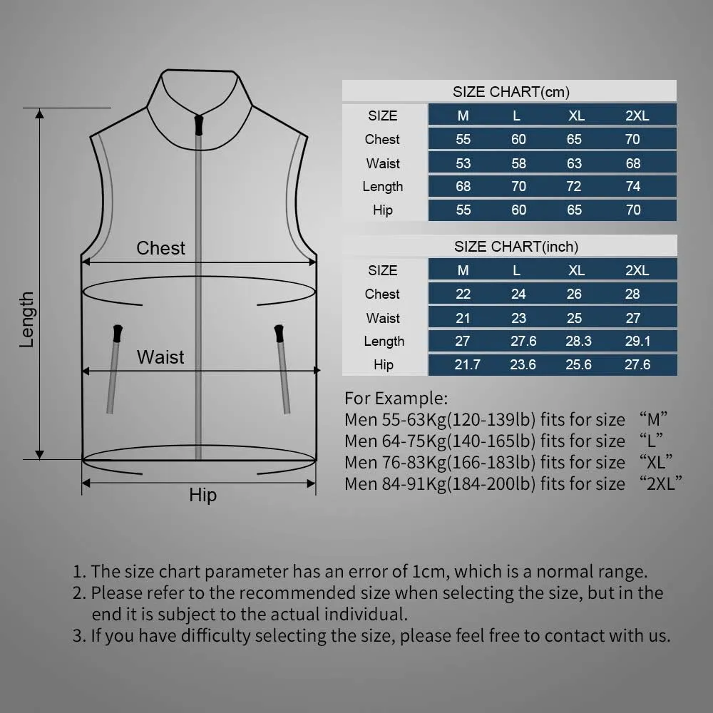 PROSmart Heated Vest Polar Fleece Lightweight Waistcoat with USB Battery Pack for Men and Women (Unisex)