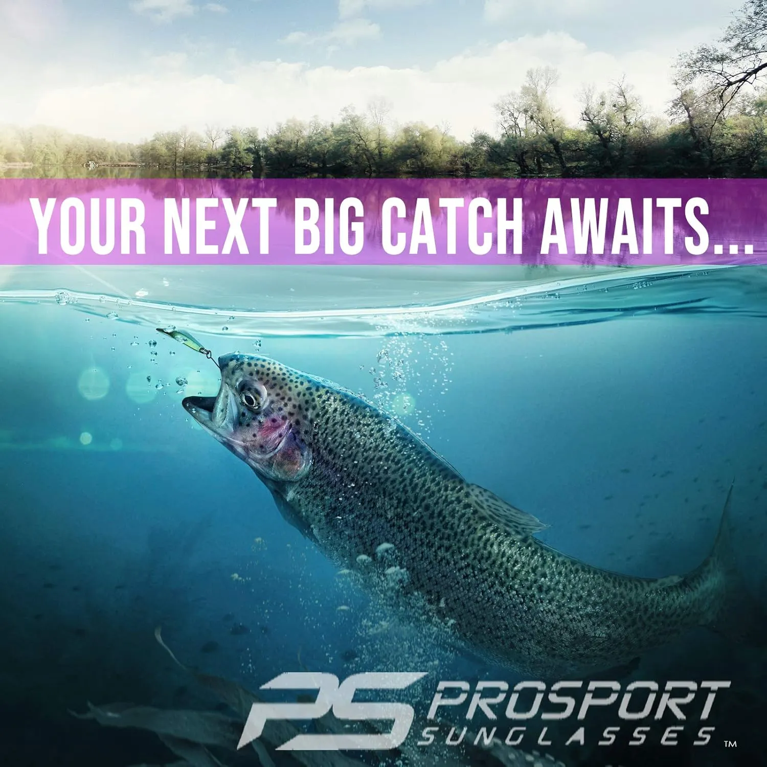 proSPORT Polarized Bifocal Sunglasses Men Women Fishing Anti Glare Metal