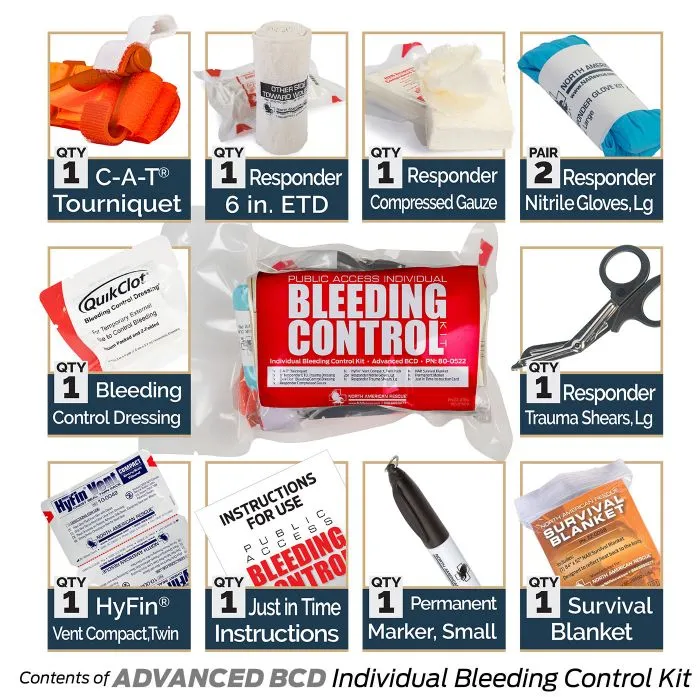PUBLIC ACCESS BLEEDING CONTROL KITS BY NORTH AMERICAN RESCUE