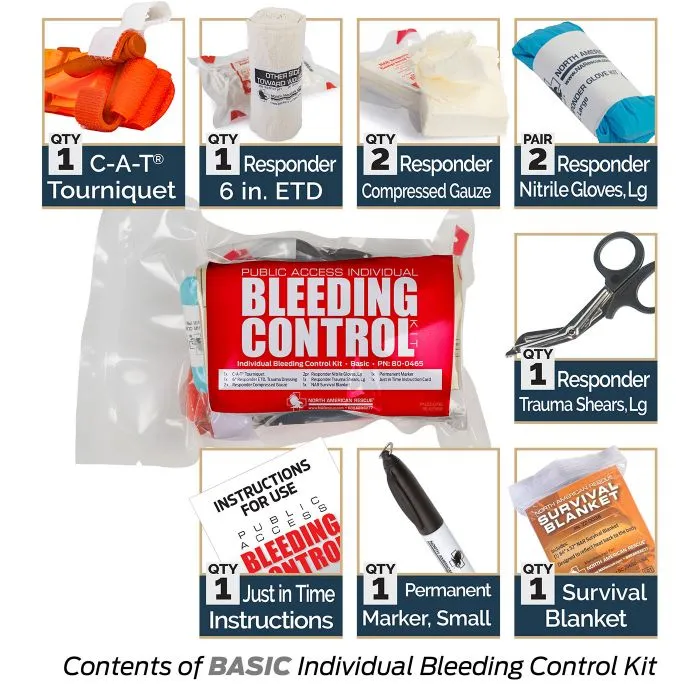 PUBLIC ACCESS BLEEDING CONTROL KITS BY NORTH AMERICAN RESCUE
