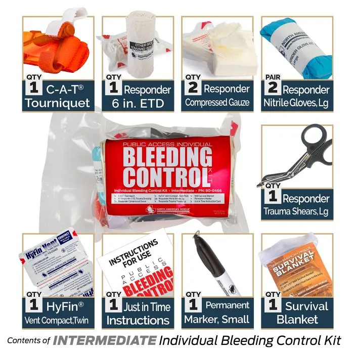 PUBLIC ACCESS BLEEDING CONTROL KITS BY NORTH AMERICAN RESCUE