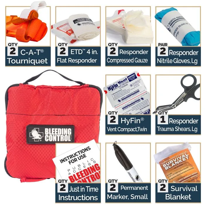 PUBLIC ACCESS BLEEDING CONTROL KITS BY NORTH AMERICAN RESCUE