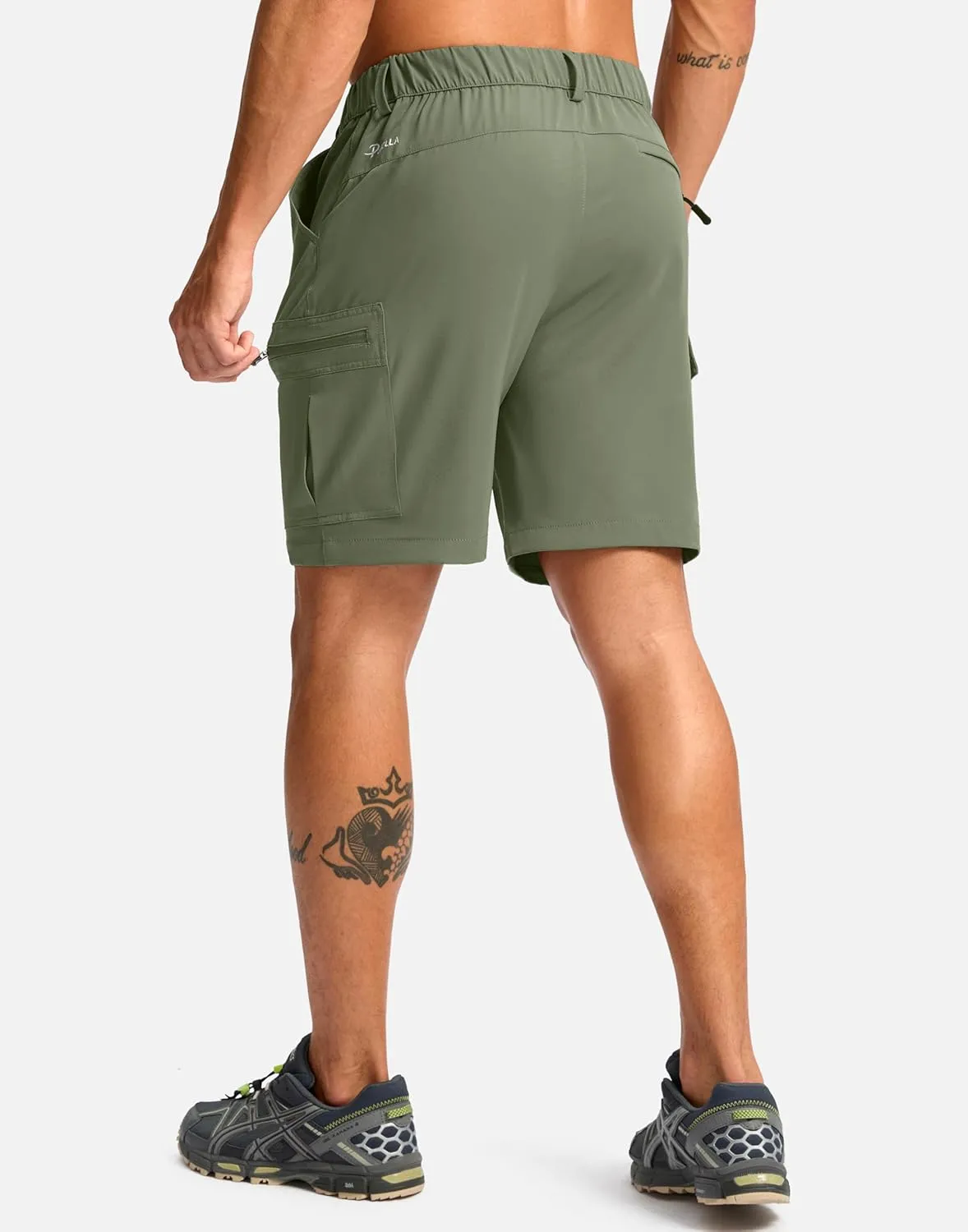 Pudolla Men's Hiking Cargo Shorts 7" Lightweight Quick Dry Casual Work Shorts for Men Summer Travel Golf with 5 Pockets