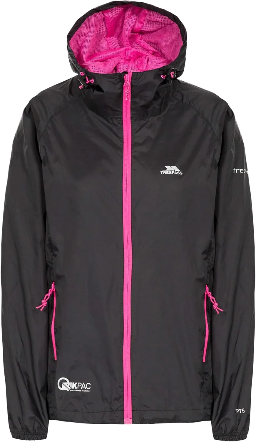 Qikpac Womens Packaway Waterproof Jacket Lightweight Hooded Raincoat