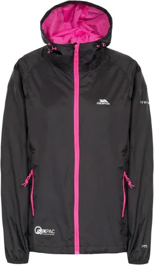 Qikpac Womens Packaway Waterproof Jacket Lightweight Hooded Raincoat