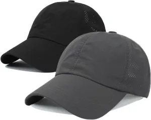 Quick Dry Fit Hats Athletic Baseball Cap Workout Hats for Running Hiking Golf Fishing |UPF 50  Waterproof
