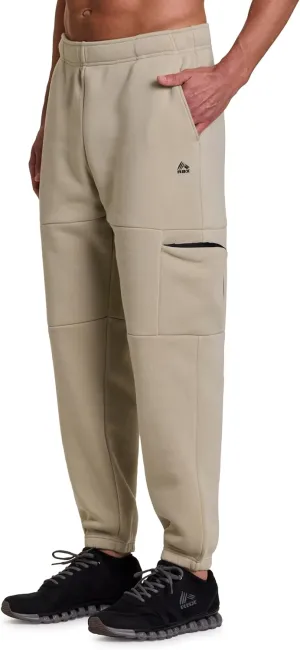 RBX Active Men's Fleece Sweatpants, Cotton Blend Cargo Pants Fleece Joggers Workout Hiking Joggers with Cargo Pockets