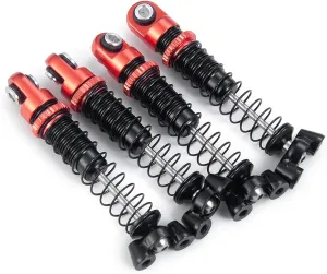 RC Car Repair Kit for Kyosho for Jimny for Mini-Z 4×4 32521 for 4Runner for Hilux 1/18 1/24 4Pcs 37/45mm Metal Adjustable Shock Absorber Damper RC Crawler Car Parts(45mm 4Pcs)