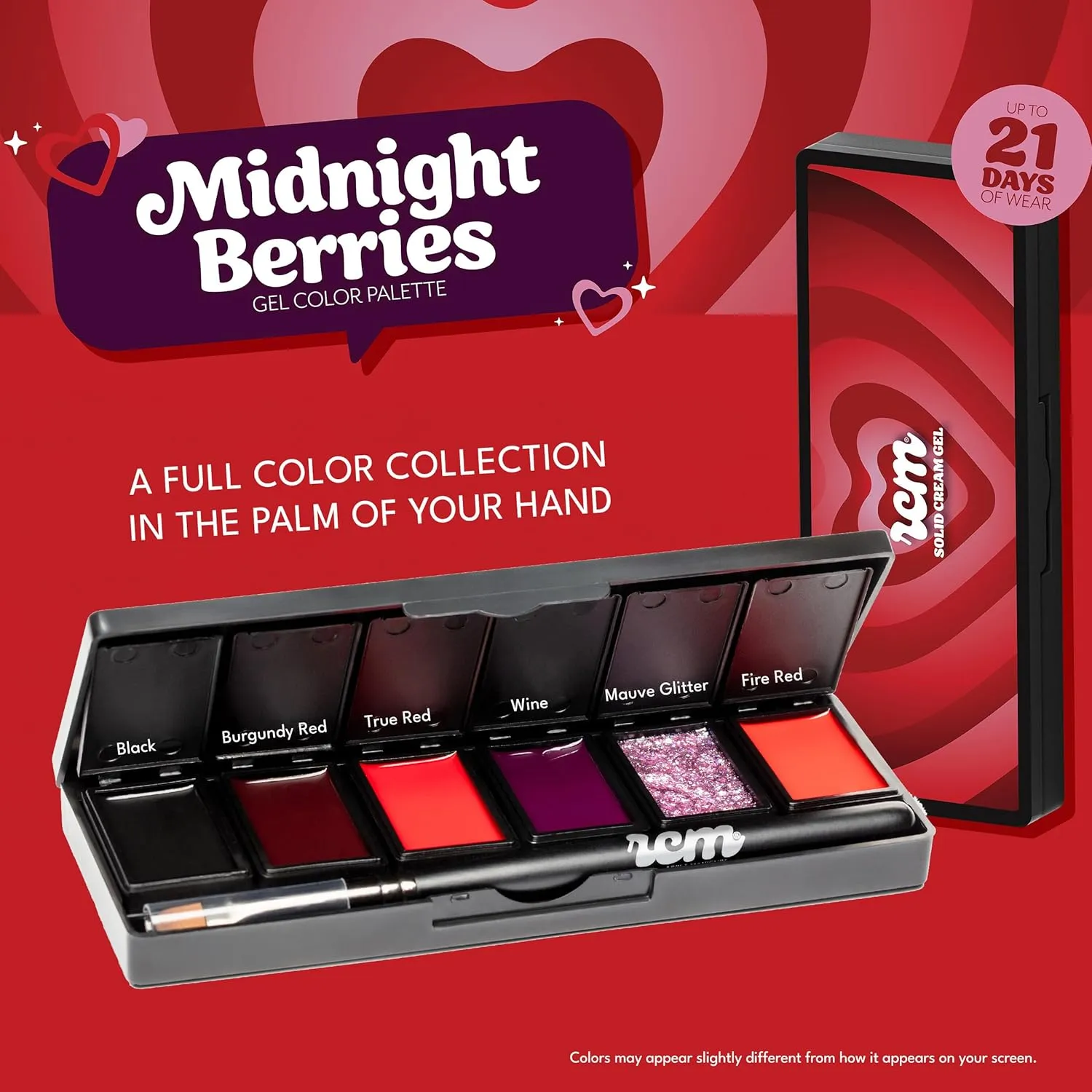 RC Red Carpet Manicure Cream Gel – Solid Soak-Off Professional Gel Polish for Salon Quality Manicure with Brush, LED Cure, Long-Lasting, High Shine, Easy Application (Midnight Berries Palette)