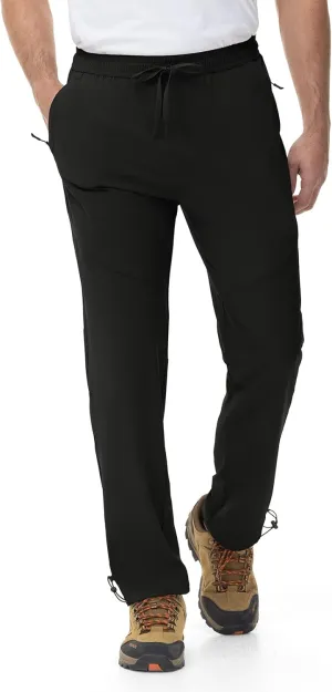 Rdruko Men's Lightweight Hiking Pants Athletic Quick Dry Water Resistant Casual Pants with Zipper Pockets for Outdoor