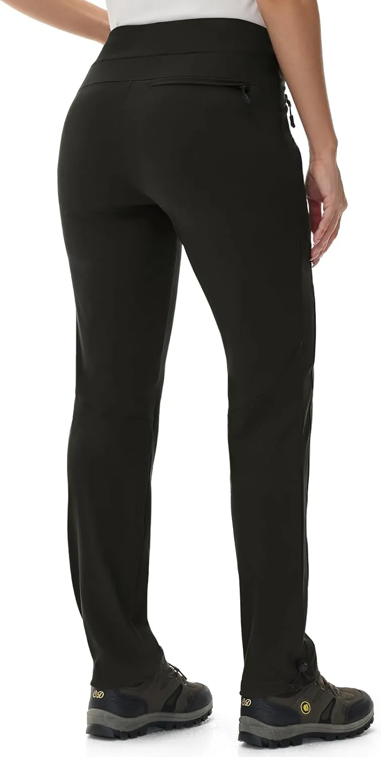 Rdruko Women's Hiking Pants Quick Dry Lightweight Water Resistant Outdoor Pants Athletic Joggers with Zipper Pockets