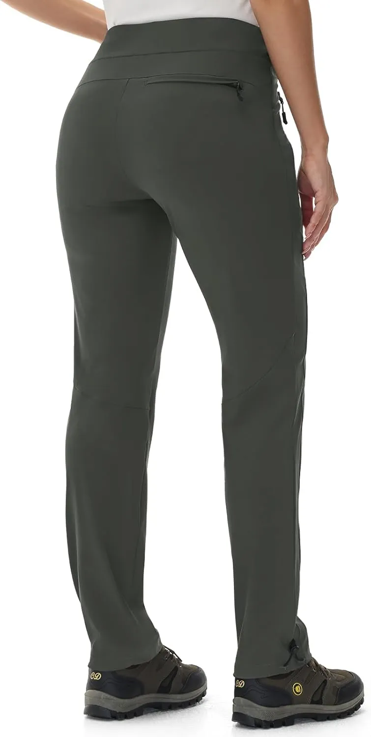 Rdruko Women's Hiking Pants Quick Dry Lightweight Water Resistant Outdoor Pants Athletic Joggers with Zipper Pockets