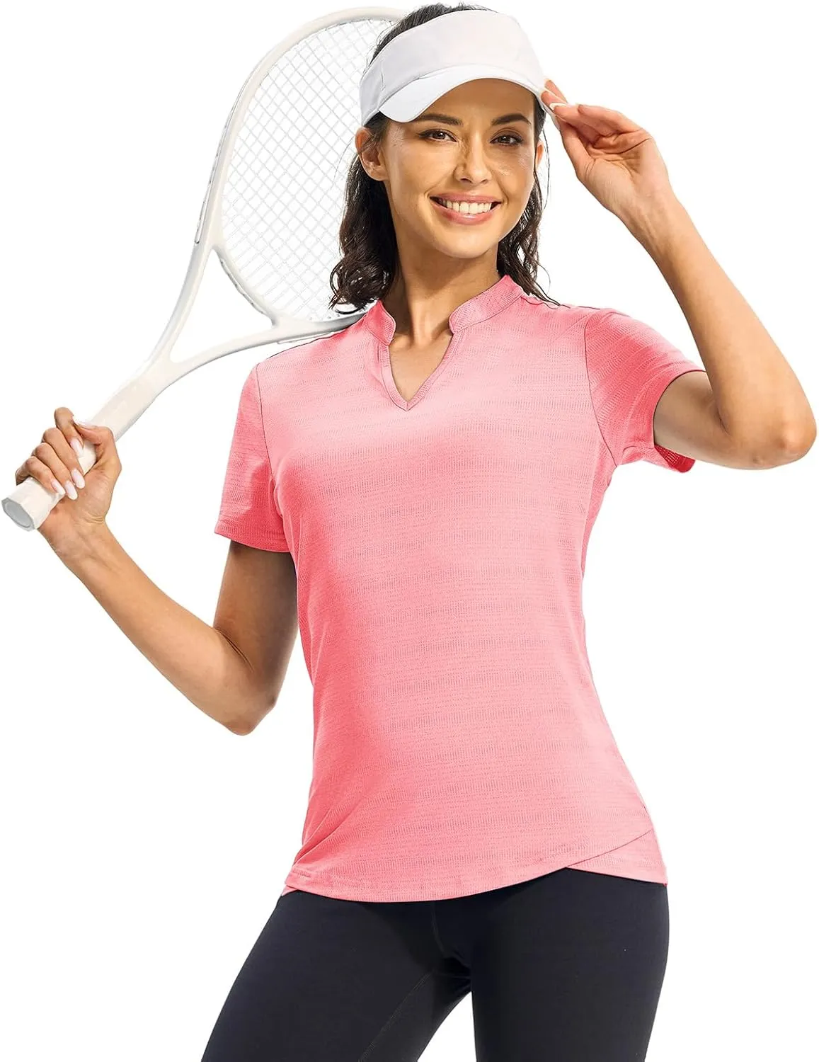 Rdruko Women's Hiking Shirts Short Sleeve UPF 50  Sun Protection Lightweight Dry Fit Running Fishing Shirts