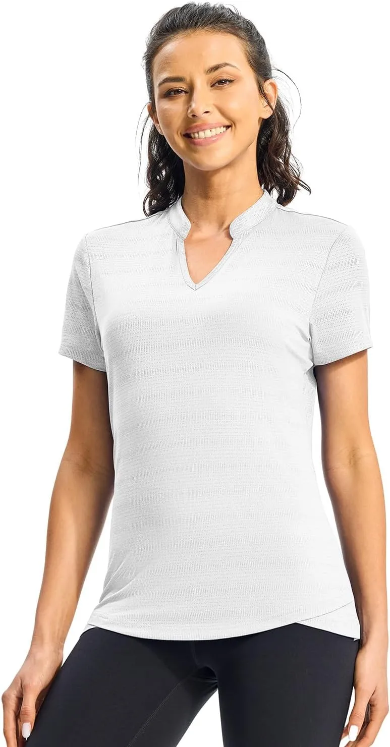 Rdruko Women's Hiking Shirts Short Sleeve UPF 50  Sun Protection Lightweight Dry Fit Running Fishing Shirts
