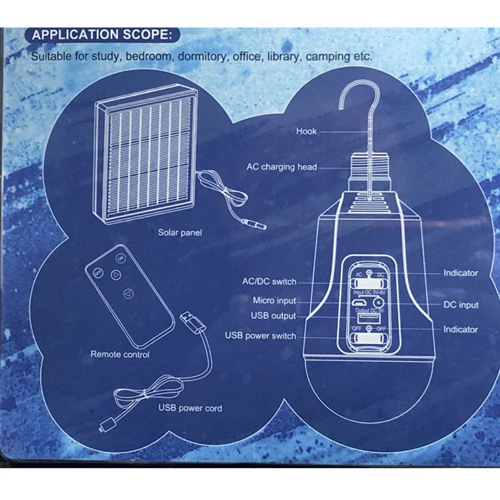Rechargeable Control Remote Solar Emergency KB7003A Light Charger Solar Outdoor System CRONY Private sale Panel Secure platform Camping