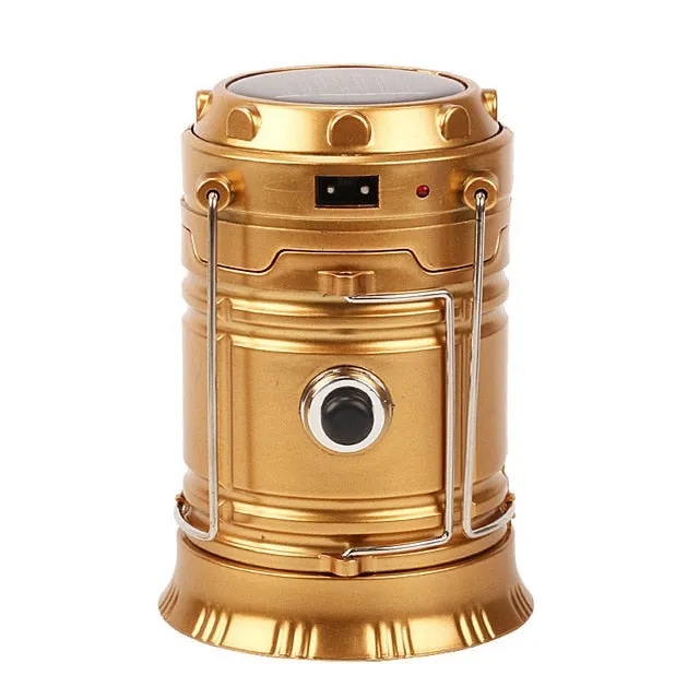 Rechargeable Lantern for Camping Hiking Emergency Lighting Portable Solar Power Collapsible Lantern Outdoor Tent Camping Light