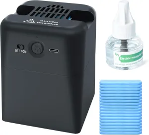 Rechargeable Mosquito Repellent Outdoor with 20' Mosquito Protection Zone, Includes 108 Hr Mosquito Repellent Refill, No Candles or Flames, Bug Insect Repellent for Outdoor Indoor Patio