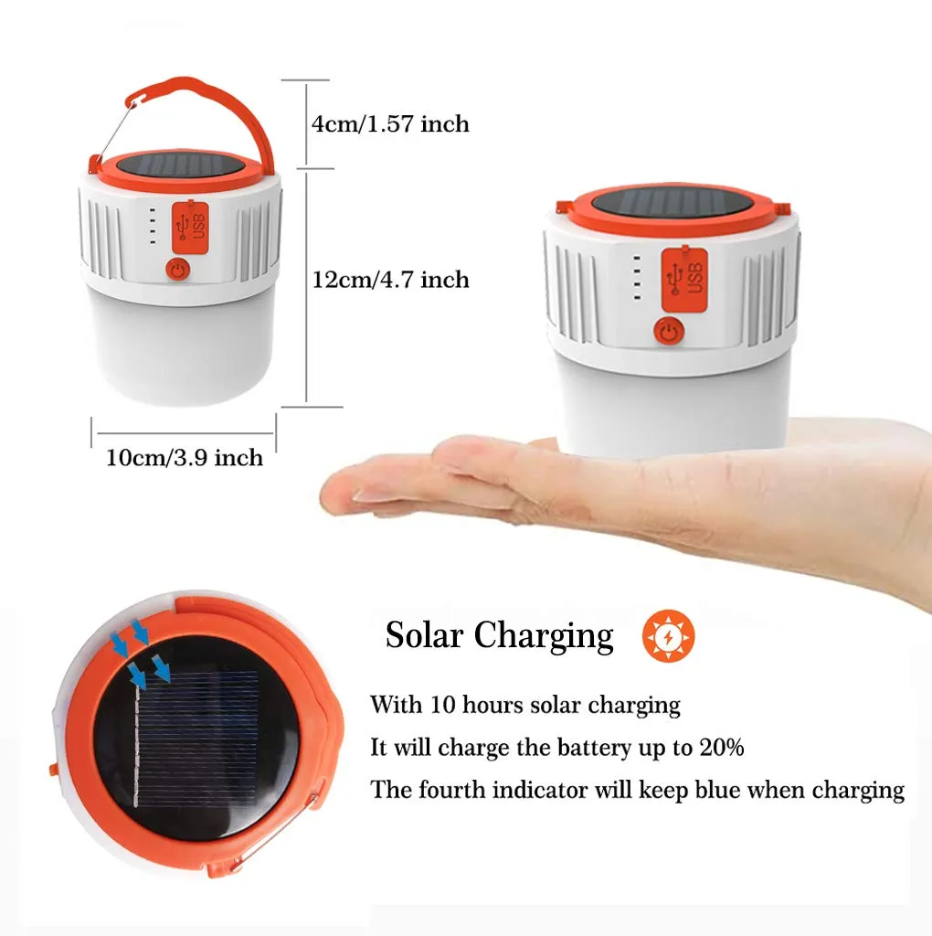Rechargeable Solar Port Tent Hanging Camping Light Hook USB-C LED Price-cut Hot-ticket item & Compact with Daylite: