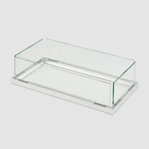 Rectangular Folding Glass Wind Guard (12" x 24") By The Outdoor Great Room