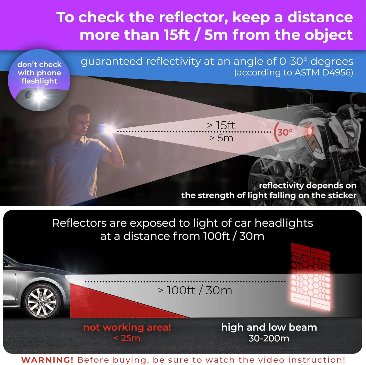 Reflective Stickers Mega Kit (101pcs red)• Nighttime Safety Waterproof Self-Adhesive Decals for Helmets, Skateboard, Bike, Scooter, E-Bike, Motorcycle & Strollers • Bright Colors
