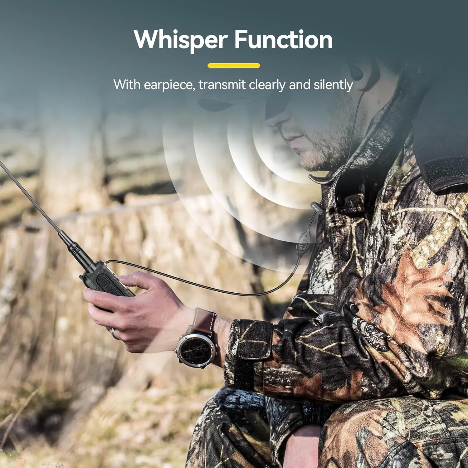 Retevis EZTalk 2 GMRS Two Way Radio, Walkie Talkie for Adults with Headsets, IP67 Waterproof Walkie Talkies, 2200mAh, Whisper, NOAA, Long Range Hunting Radios, 2 Way Radio for Hunting 2 Pcs