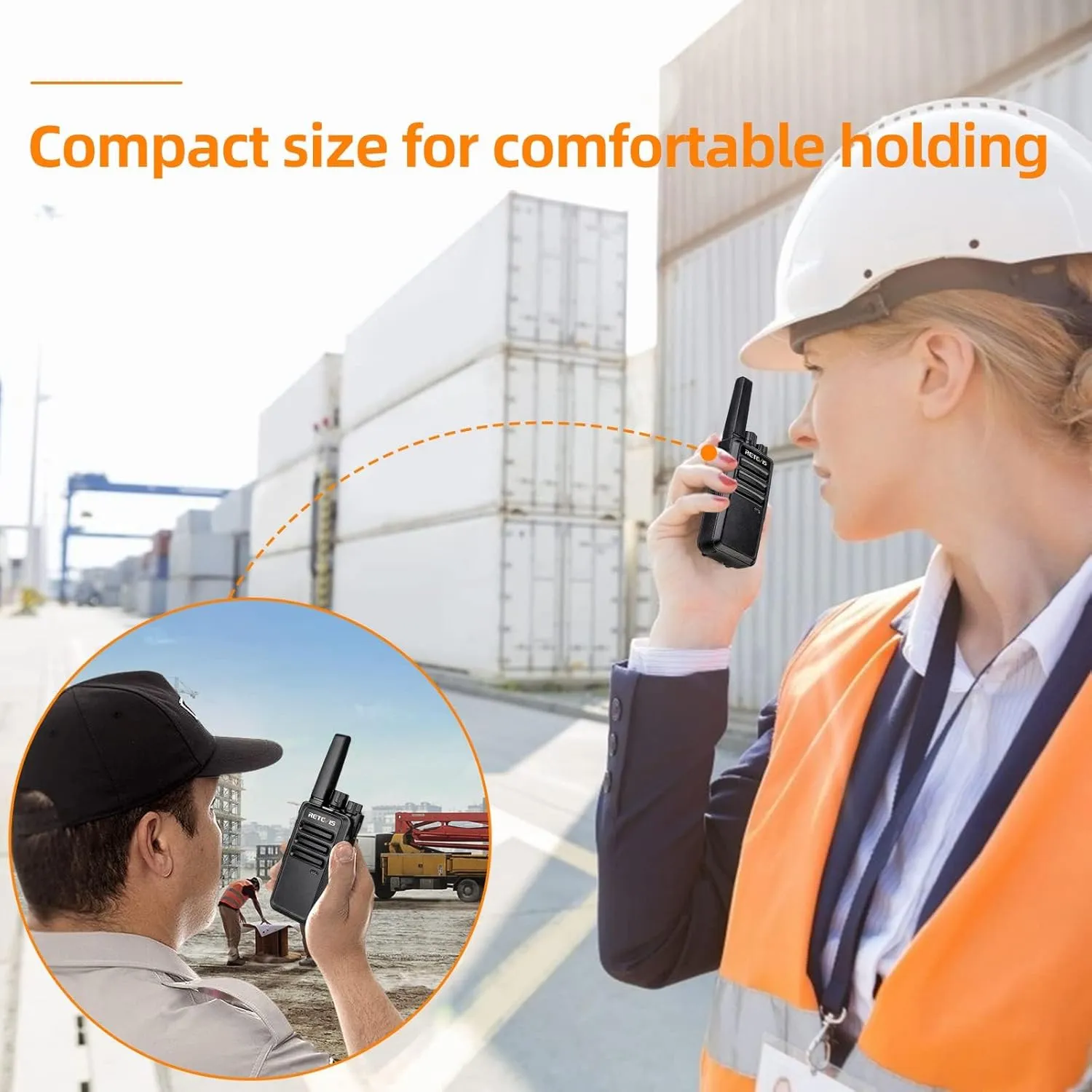 Retevis RT68 Walkie Talkies Rechargeable,Portable FRS Two-Way Radios for Adults,Heavy Duty 2 Way Radios Long Range,USB Charging Base,License Free Walkie Talkie for Road Trip Gifts Camping (2 Pack)