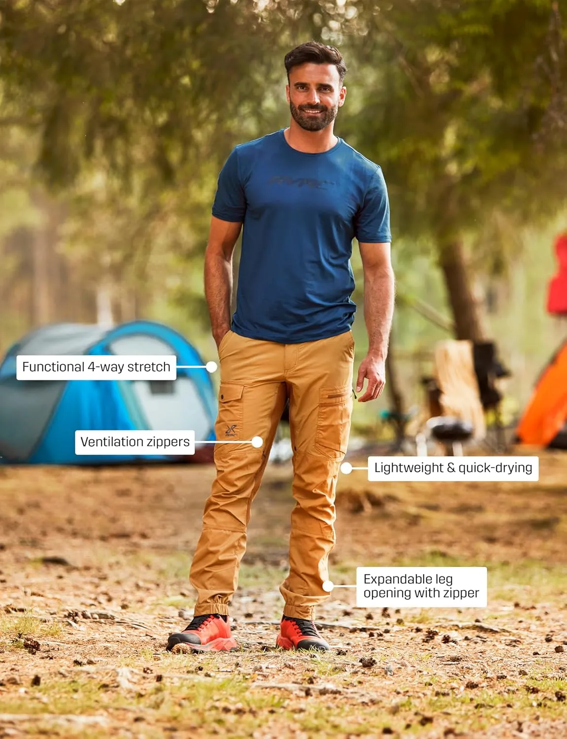 RevolutionRace Rambler Lightweight Pro Pants for Men, Lightweight Outdoor and Hiking Pants