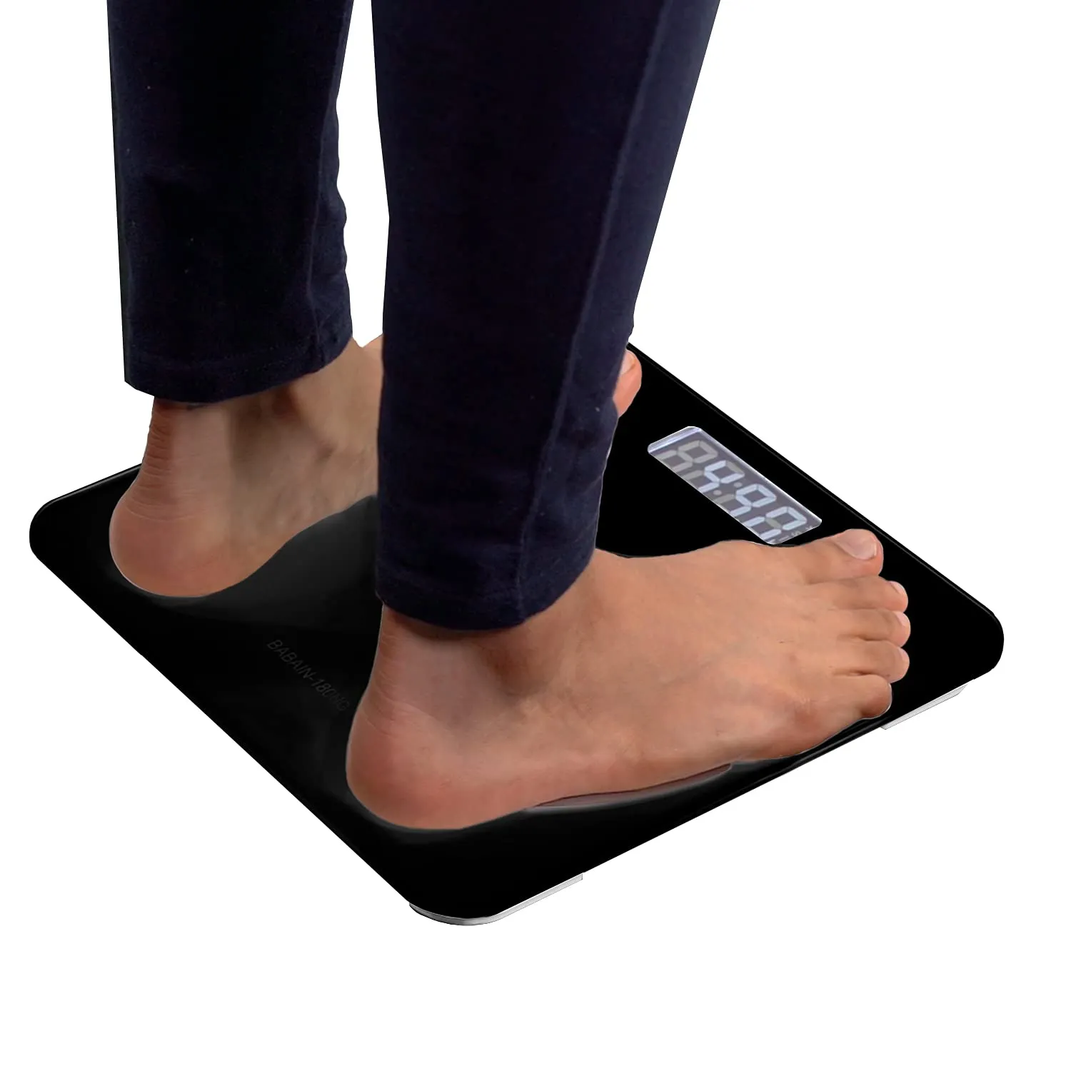 RHINO Smart Scale for Body Weight, High Precision, Bluetooth, Fitdays App, iOS and Android, Bathroom Wireless Machine for Fat, Muscle, BMI, 14 Body Indicators, 400lb (Black)
