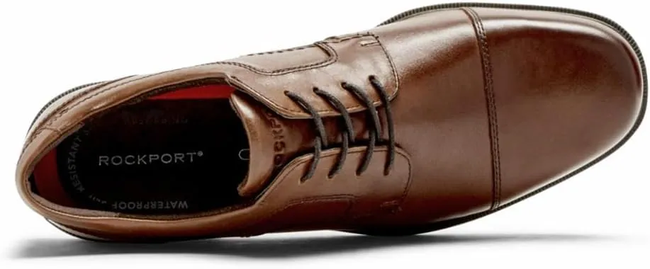 Rockport Taylor Waterproof Cap Toe - Shoes for Men - Leather Upper - Synthetic Outsole - Shock Absorbing Heel