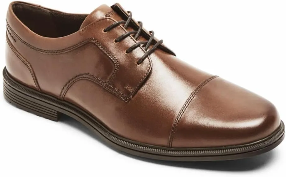 Rockport Taylor Waterproof Cap Toe - Shoes for Men - Leather Upper - Synthetic Outsole - Shock Absorbing Heel