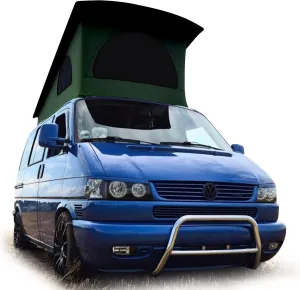 Roof Top Tent Camping 3 Window Roof Tent Pop Top Camper Canvas Compatible with VW T4 Eurovan Weekender Short Wheel Based SWB Camper - 2 Person Rooftop Tents