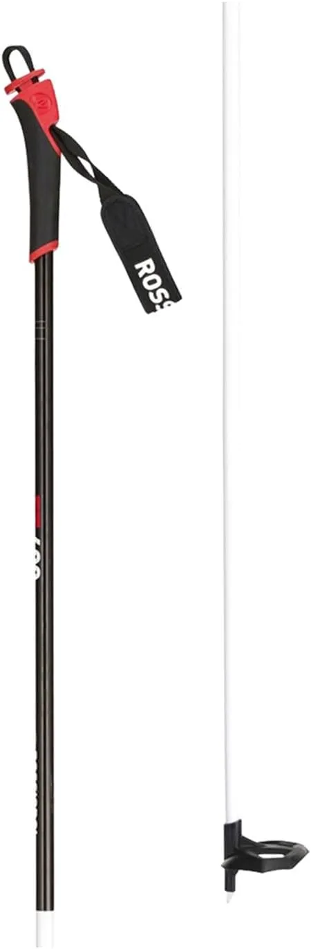 Rossignol Unisex Adults FT-600 Lightweight Aluminum Touring Nordic Ski Poles with Dual-Density Rubber Grip and Padded Wrist Strap | Cross-Country Skiing, Winter Sports