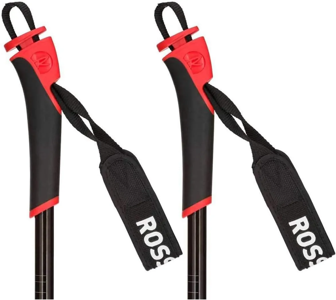 Rossignol Unisex Adults FT-600 Lightweight Aluminum Touring Nordic Ski Poles with Dual-Density Rubber Grip and Padded Wrist Strap | Cross-Country Skiing, Winter Sports