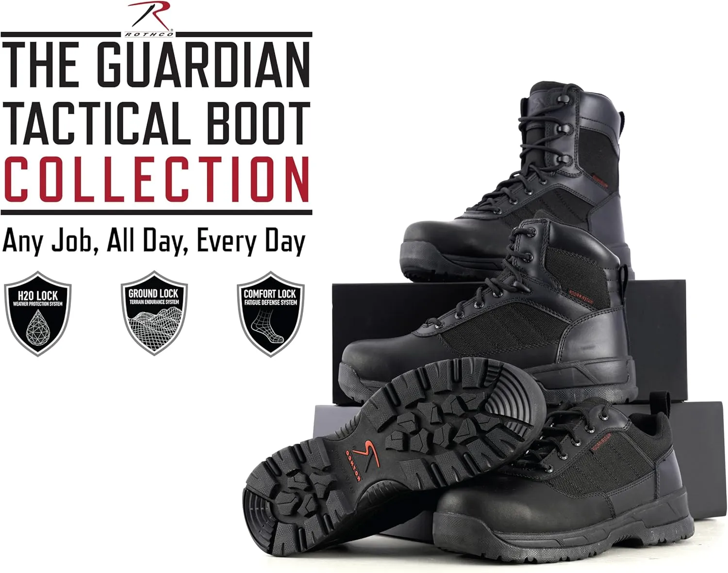 Rothco Guardian Tactical Shoe – 4 Inch – Waterproof & Lightweight Sneakers for Public Safety, EMTs, and More