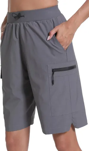 Rrosseyz Women's Hiking Cargo Shorts with Pockets Quick Dry Athletic Gym for Women Exercise Lounge
