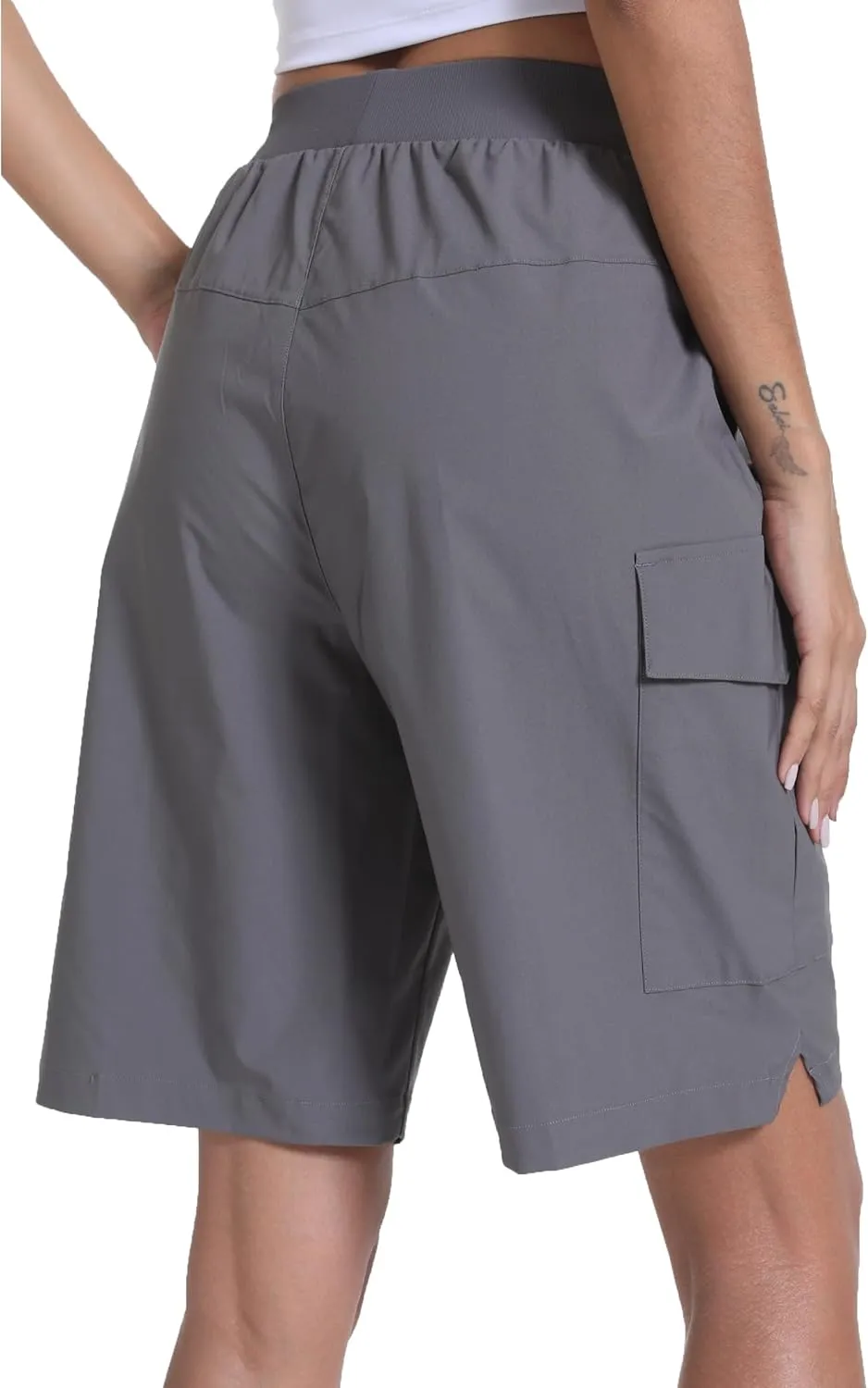 Rrosseyz Women's Hiking Cargo Shorts with Pockets Quick Dry Athletic Gym for Women Exercise Lounge