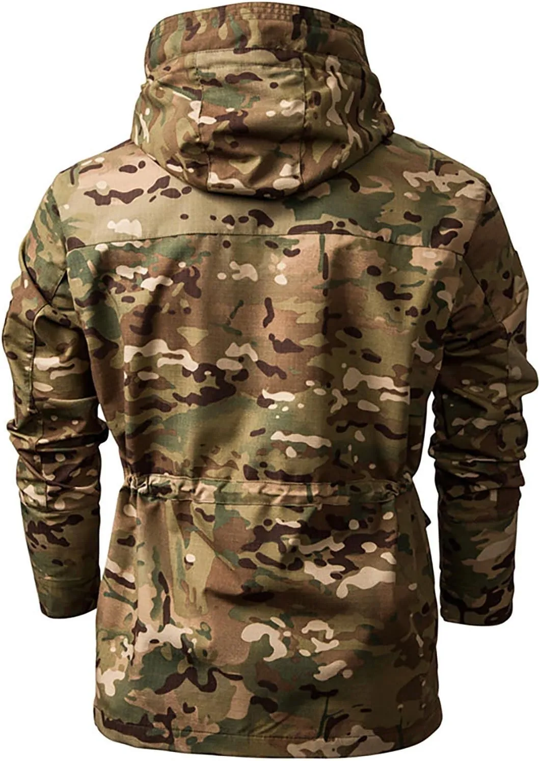 RTRDE Mens Jacket Coat with Hood Lightweight Waterproof Jacket Raincoat for Hiking Travel Tactical Jacket, S-2XL