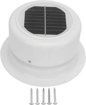 RV Solar Ventilation Fan, Solar Powered Ceiling Vent with Fan, Solar Shed Roof Fan Solar Plumbing Vent, Portable Solar Exhaust Fan Vent Fan for RV Boat Yacht Trailer