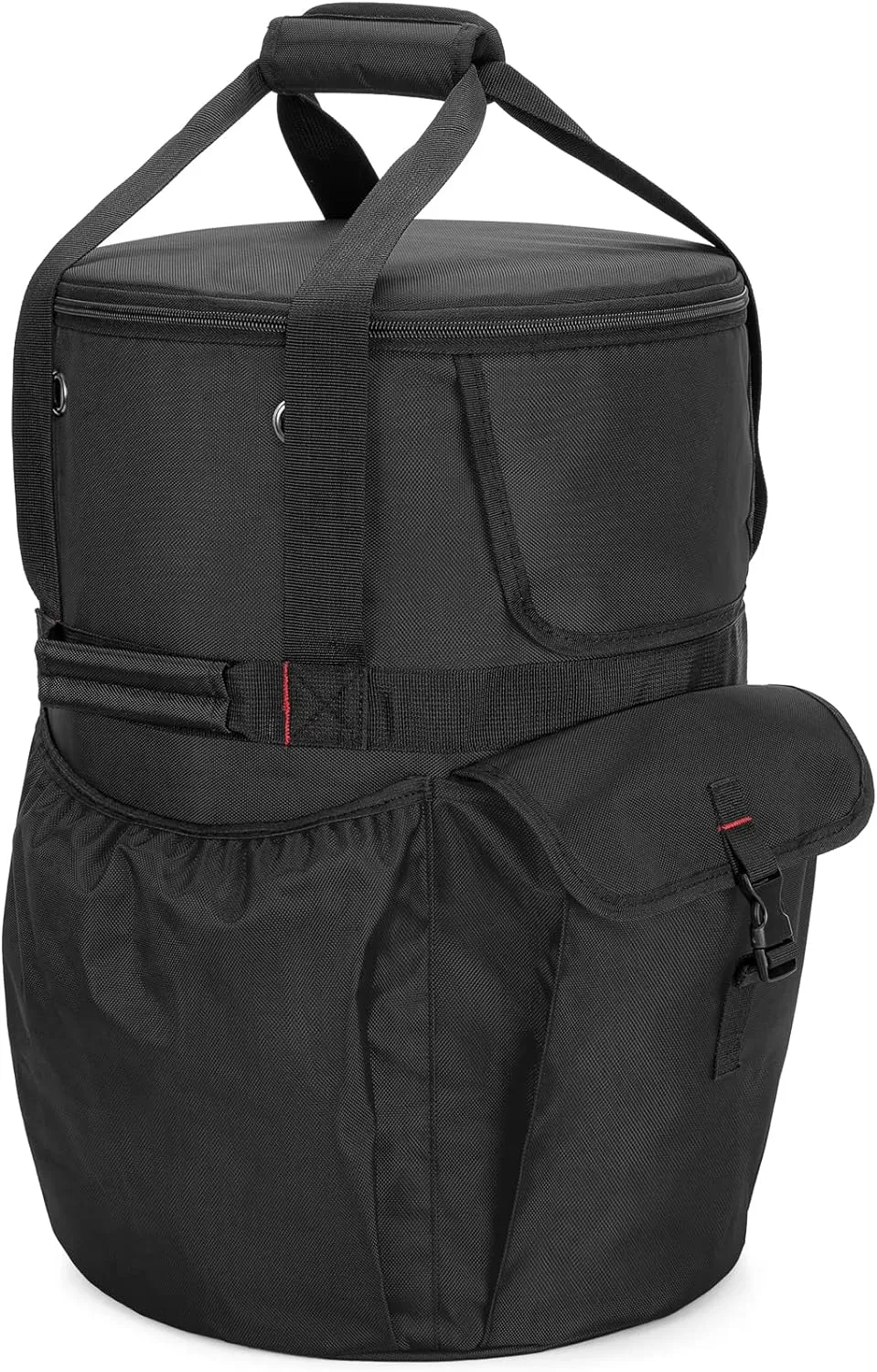 SAMDEW Outdoor 20 lb Propane Tank Bag, Portable Propane Gas Tank Cover, with Tabletop Feature, 2 Pockets and Carrying Handles, for Home & Outdoor Use, Black, Bag Only