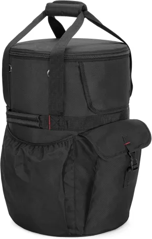 SAMDEW Outdoor 20 lb Propane Tank Bag, Portable Propane Gas Tank Cover, with Tabletop Feature, 2 Pockets and Carrying Handles, for Home & Outdoor Use, Black, Bag Only