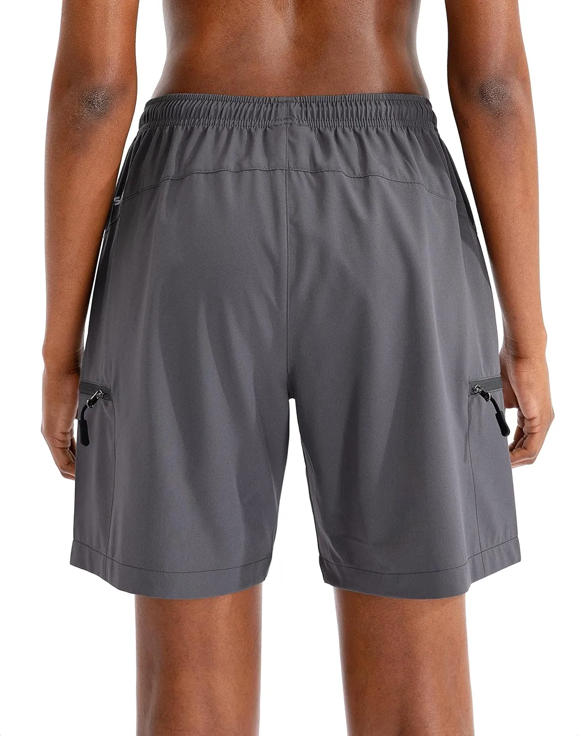 SANTINY Women's 5''/ 7''/9'' Hiking Cargo Shorts Quick Dry Lightweight Summer Shorts for Women Athletic Golf Zipper Pockets