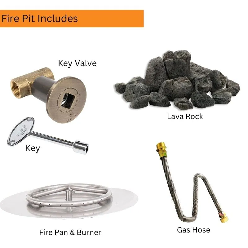 Savannah Fire Pit - GFRC Concrete | 60" Wide Ledge