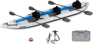 Sea Eagle 465FT FastTrack Inflatable Kayak 15'3" 1-3 Person Touring Kayak, Rigid External keel, Smoother Paddling Experience, Light Weight