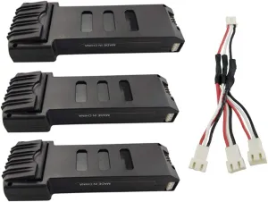 sea jump 3PCS 7.4V 1200mAh Lithium Battery   1to3 Charging Conversion Line for E511 E511S Folding Quadcopter Spare Parts Remote Control Helicopter Battery