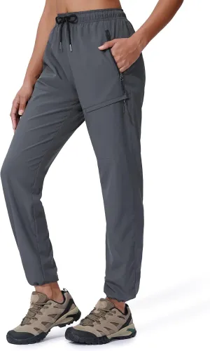 Seamaid Women's Hiking Pants Quick Dry Lightweight Travel Pants with Zipper Pockets Water Resistant for Outdoor Camping