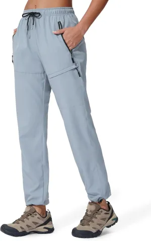Seamaid Women's Hiking Pants Quick Dry Lightweight Travel Pants with Zipper Pockets Water Resistant for Outdoor Camping